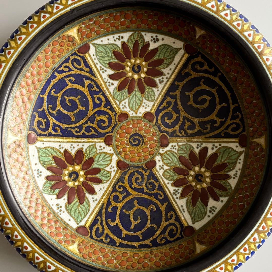 オランダ製アンティーク　1844年　装飾美術陶器　大鉢　【稀少品・美術品】