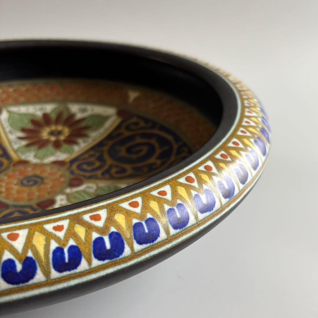 オランダ製アンティーク　1844年　装飾美術陶器　大鉢　【稀少品・美術品】