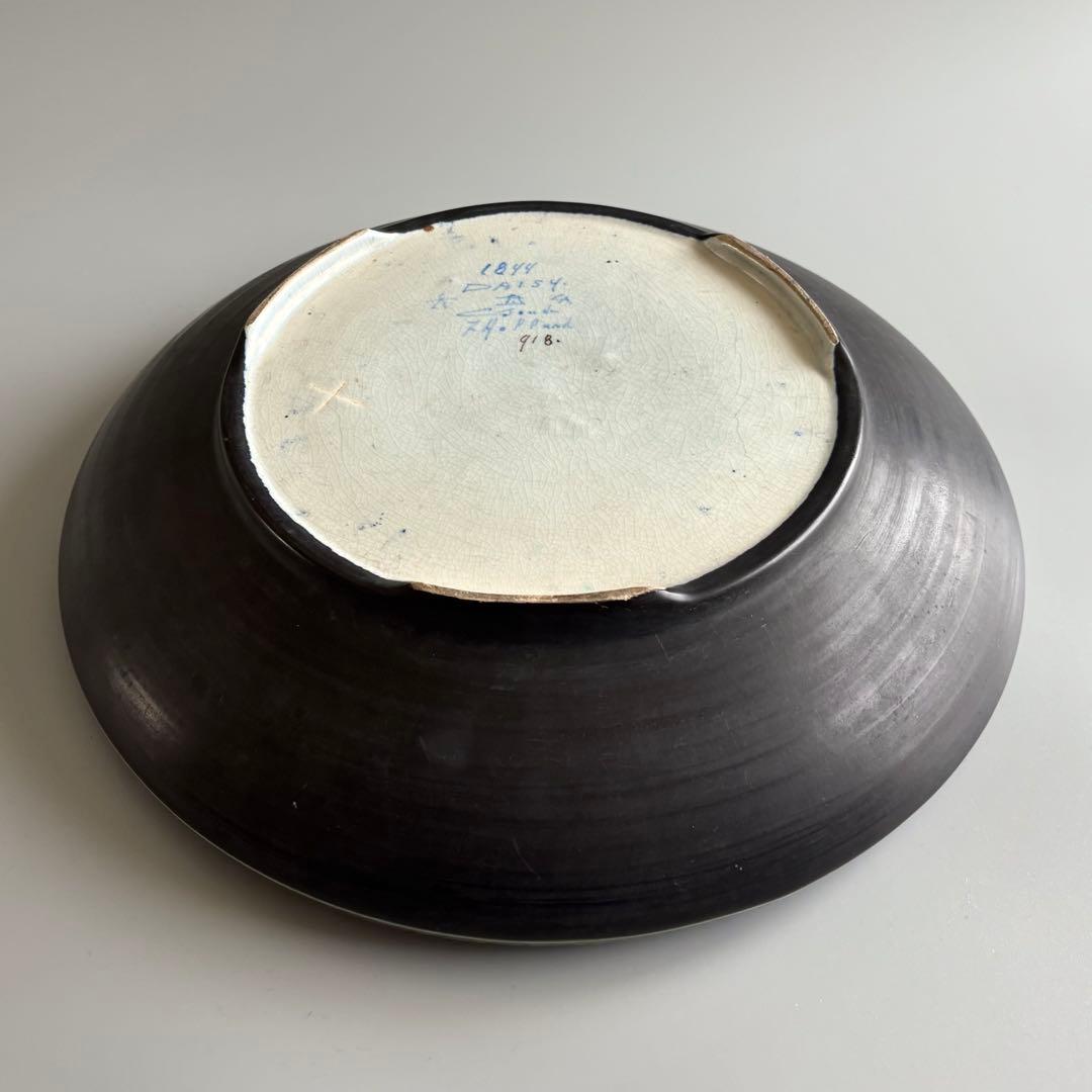 オランダ製アンティーク　1844年　装飾美術陶器　大鉢　【稀少品・美術品】