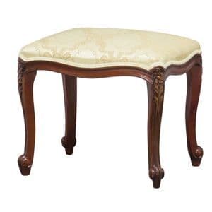 アンティーク調猫足スツール/腰掛椅子 【ブラウン】木製 高さ45cm 【完成品】