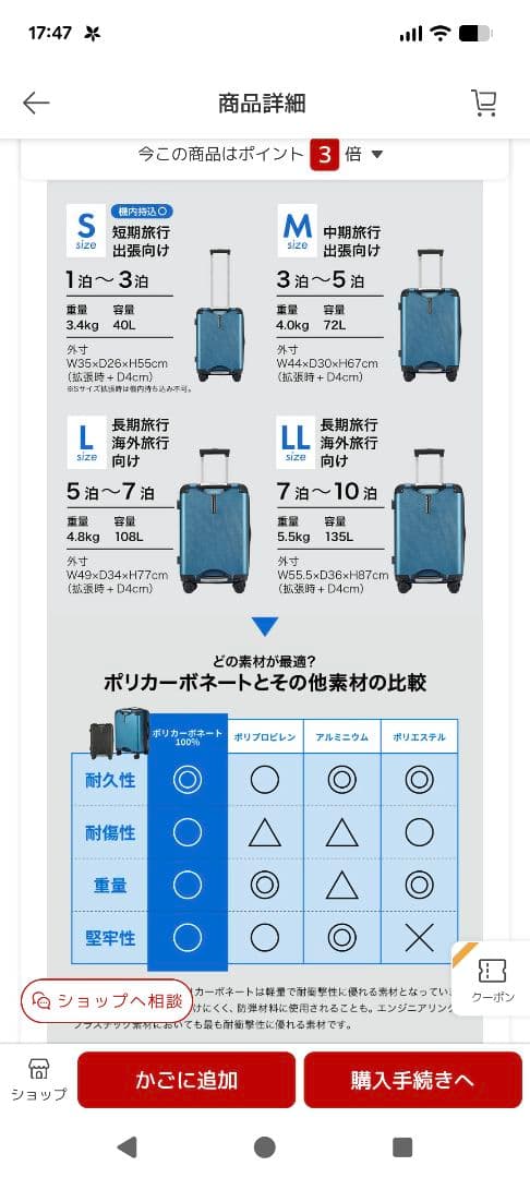 スーツケース　Lサイズ