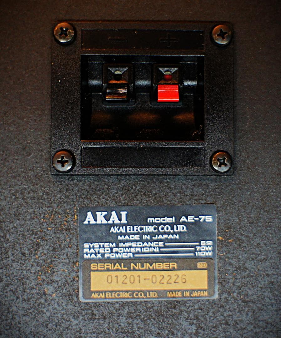 【超美品】希少逸品AKAIアカイ スピーカー AE-75メンテ済ブラックリモデル