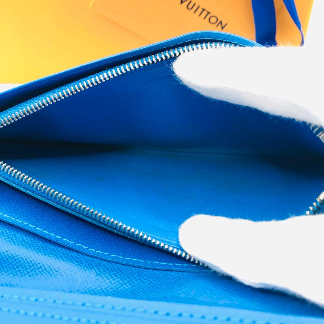 ルイヴィトン✨タイガ ポルトフォイユ プラザ 長財布 ブルーライン 希少 限定