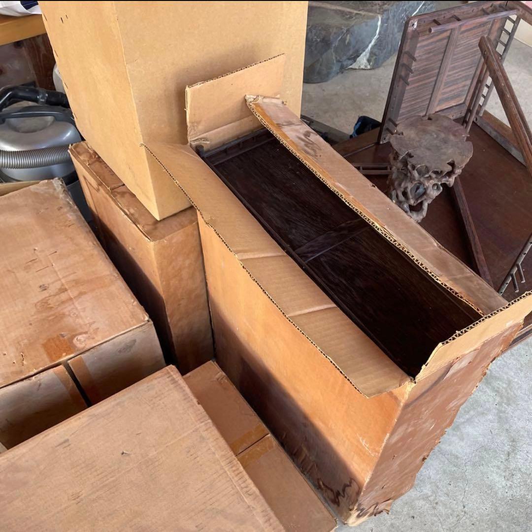 中国古玩 【唐木】根台 根卓天然彫 花台 香炉台 盆栽台【ビンテージ品】昭和