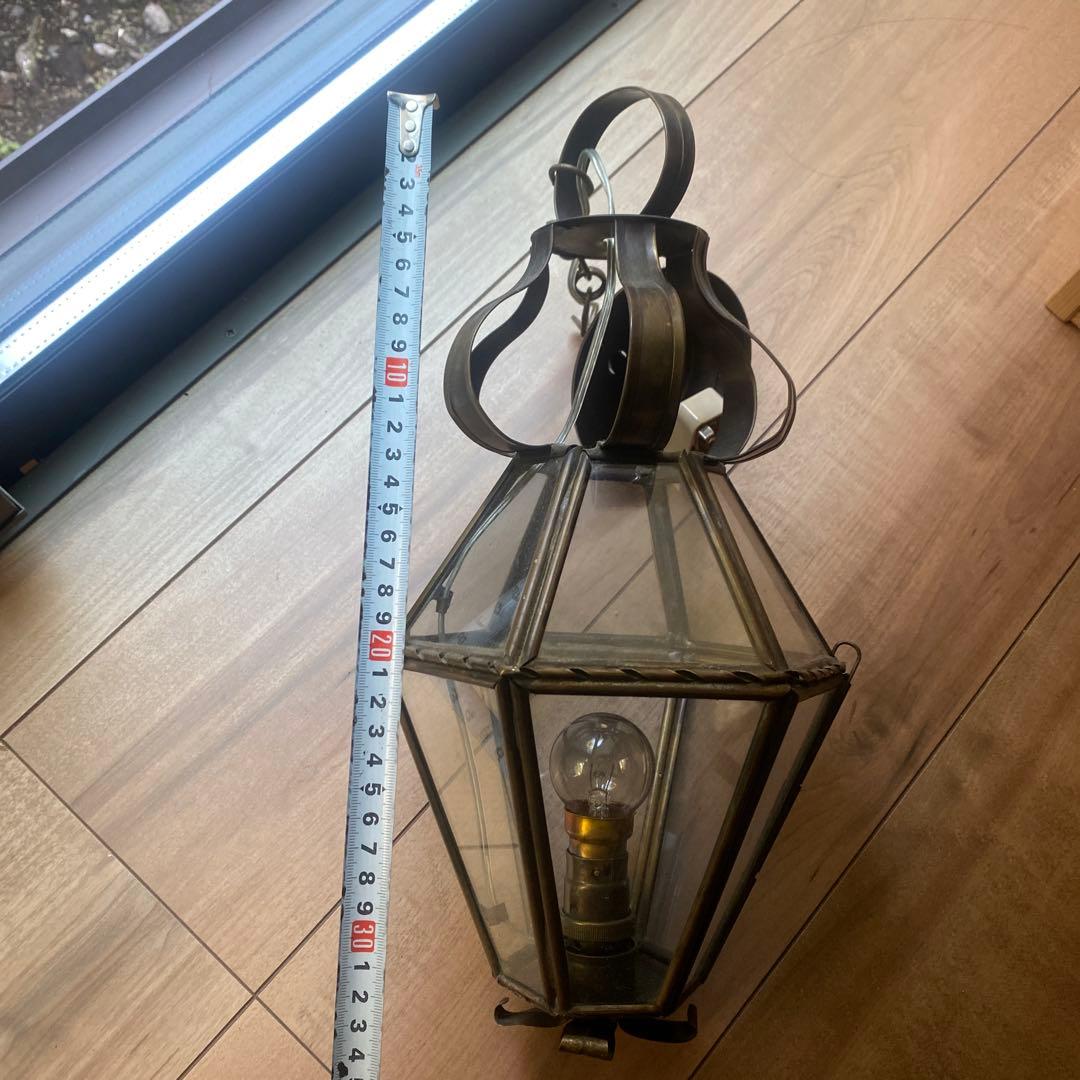 週末お値下げ中‼️希少‼️アンティーク一点ものブロンズランタン型 ペンダントライト