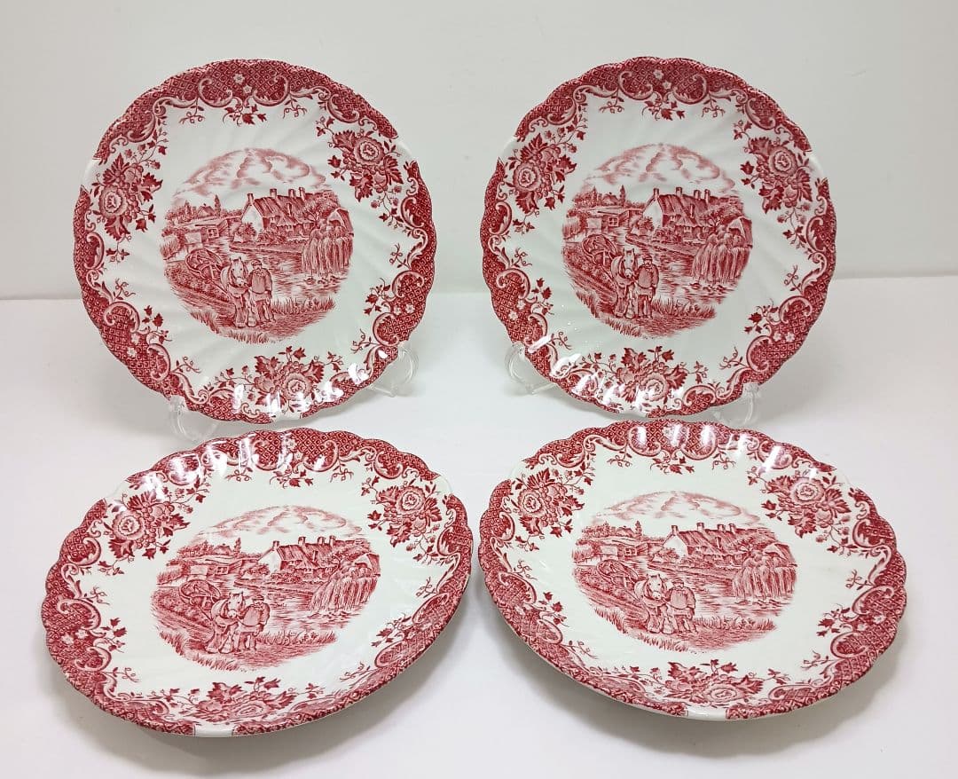 Y3332-16 ジョンソンブラザーズ カントリーライフ 皿 4枚セット　QQQ