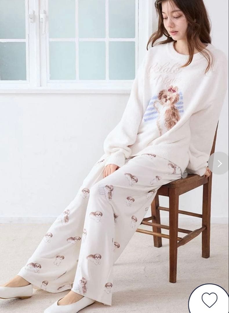 ジェラートピケ　シーズージャガードプルオーバー&ロングパンツ