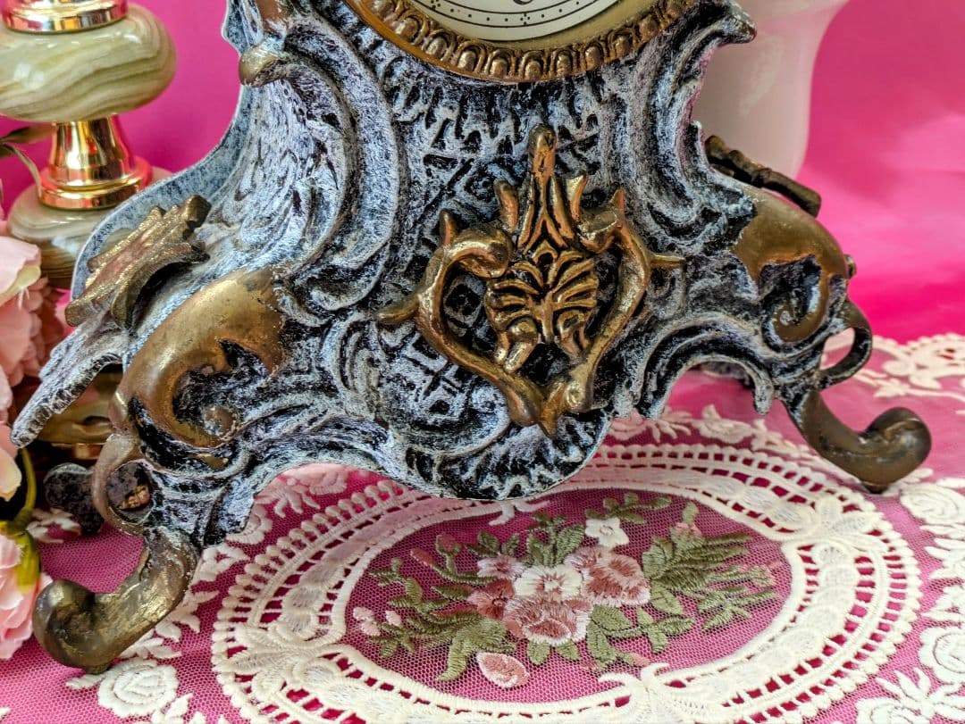 お値下げ✢スペイン製✢ヴィンテージ天使の置時計✢動作確認済