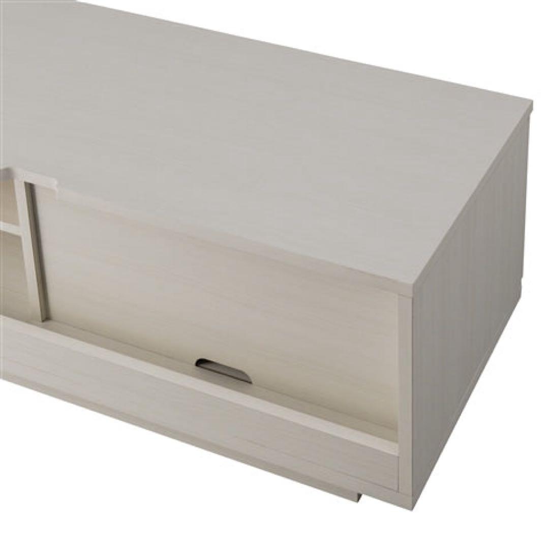 Francfranc テレビボード ローボード 白 収納 幅120cm