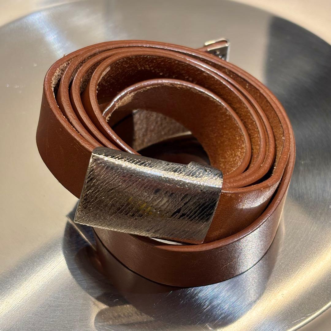 IRENISA イレニサ ベルト レザー レザーベルト ブラウン バックル