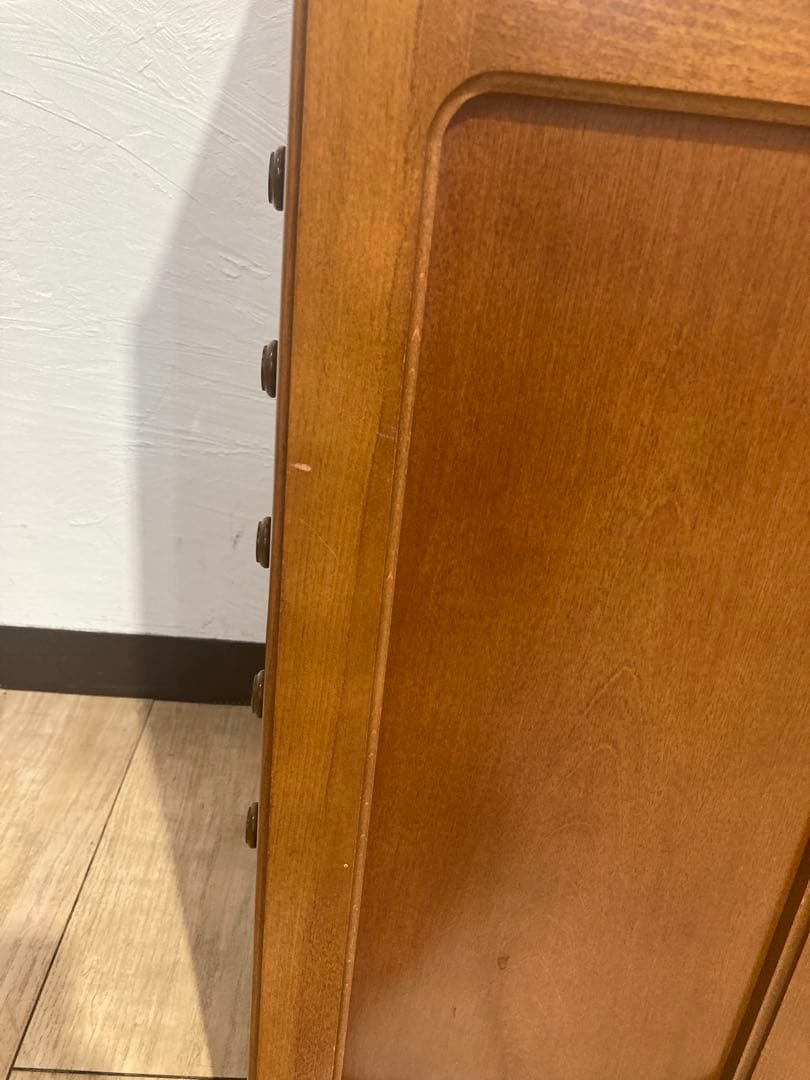 オールドカリモク　木製　棚　5段キャビネット　引き出し　アンティーク　レトロ