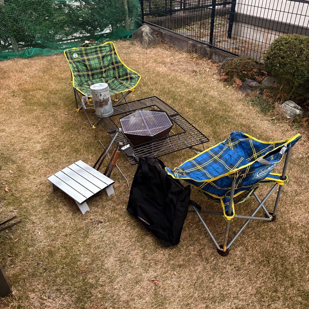 Coleman キャンプチェアと焚き火台セット　※追加あり