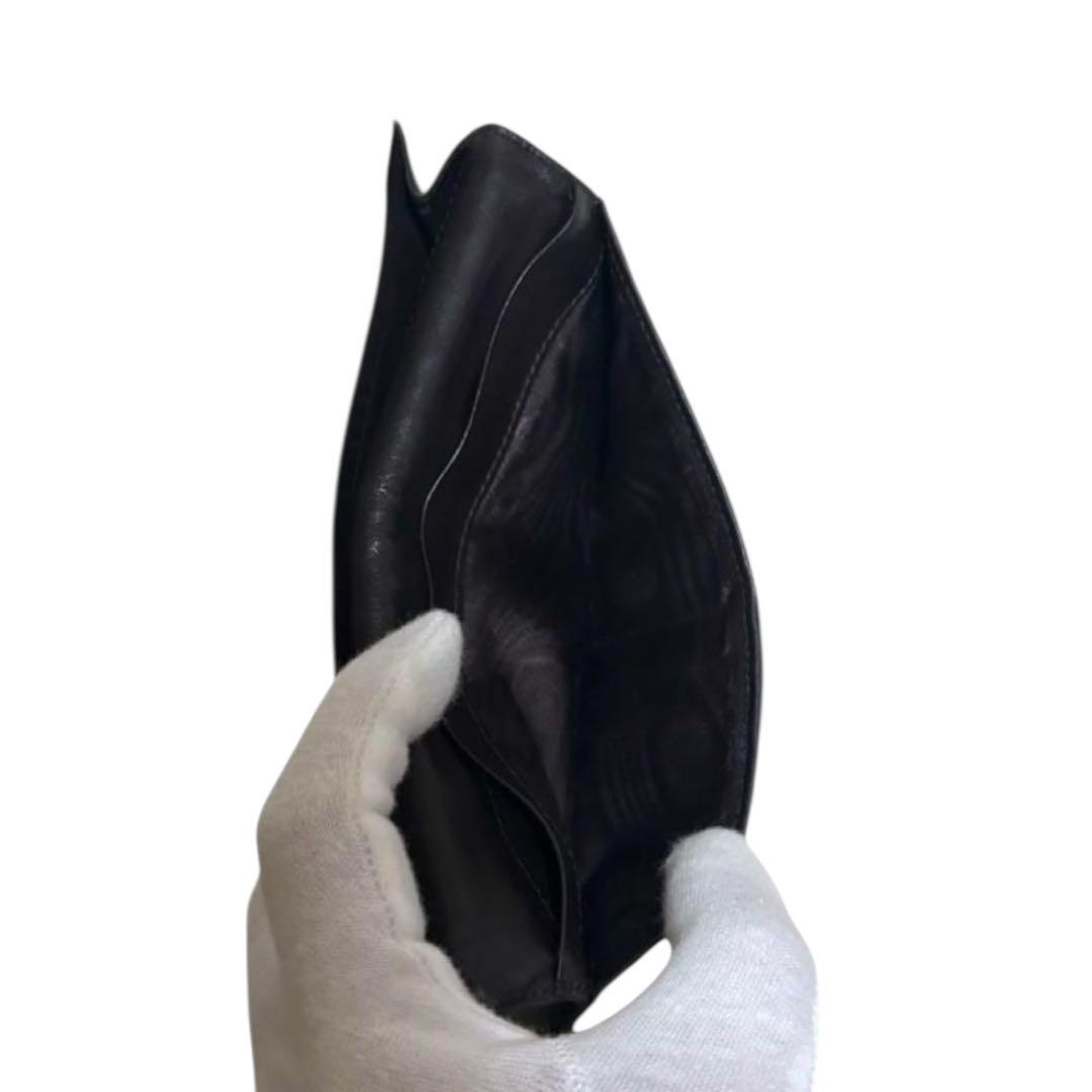 ボッテガヴェネタ　長財布　札入れ　ダークブラウン　イントレチャート　フラップ