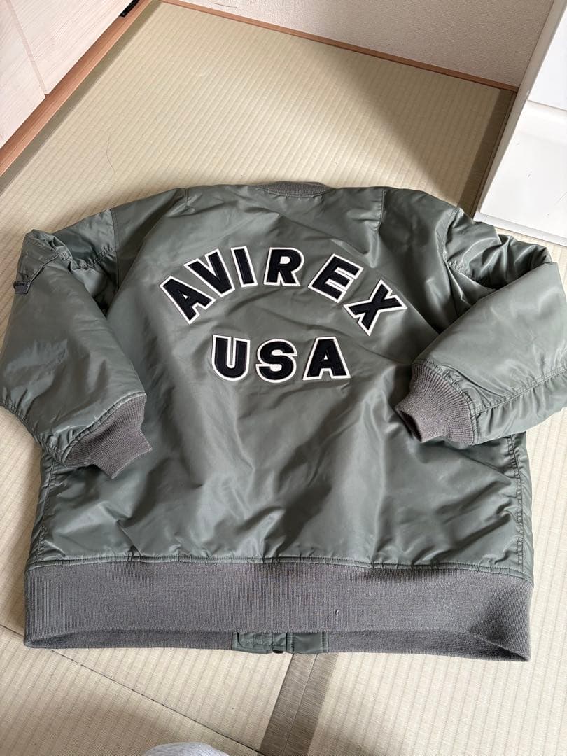 AVIREX MA-1 フライトジャケット カーキ色（4L）