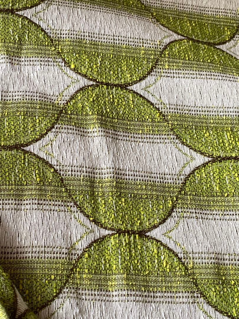 昭和レトロ　ミッドセンチュリー　カーテン　布　幾何学