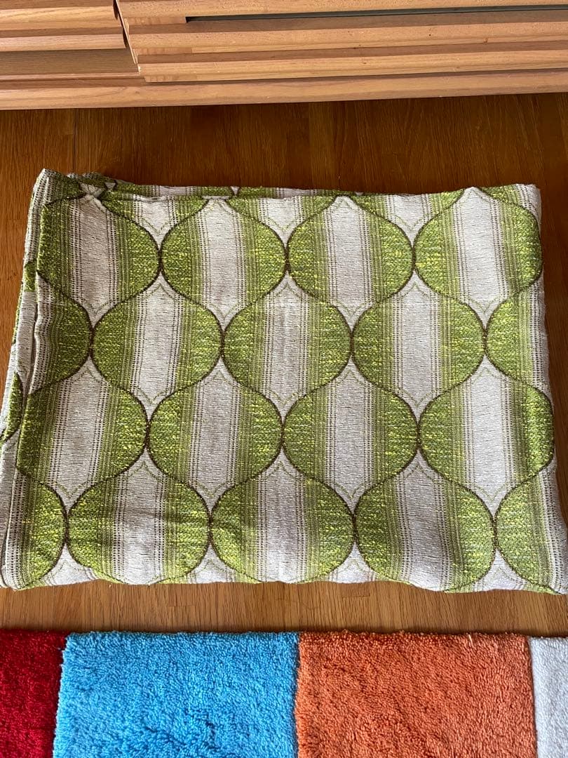 昭和レトロ　ミッドセンチュリー　カーテン　布　幾何学