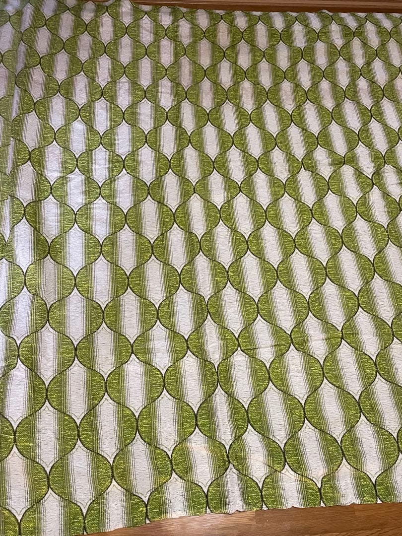 昭和レトロ　ミッドセンチュリー　カーテン　布　幾何学