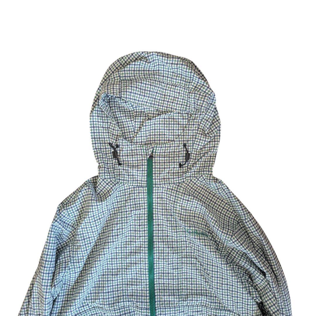 Columbia ナイロンパーカー マウンテンパーカー チェック ドローコード