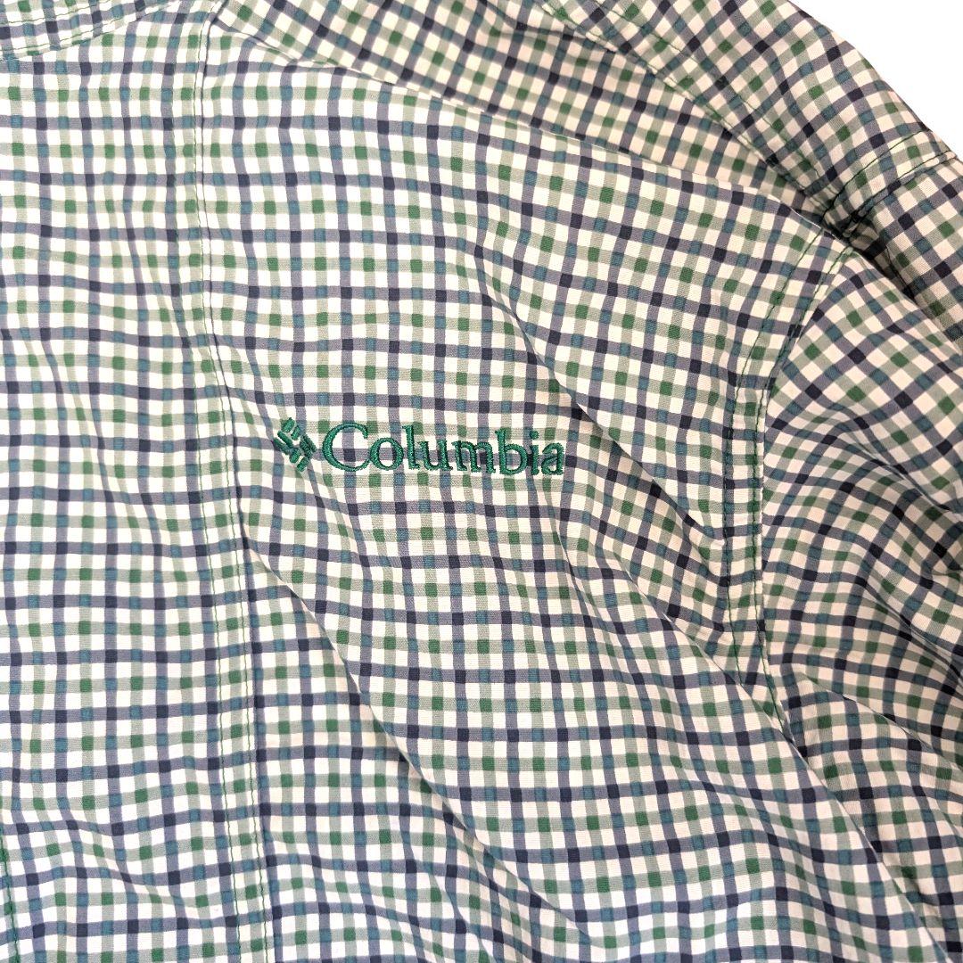 Columbia ナイロンパーカー マウンテンパーカー チェック ドローコード