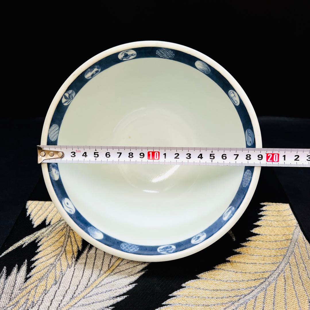 【希少】宮内庁御用達　深川製磁　オールド　染付山水人物文　大鉢大碗深鉢　1 客