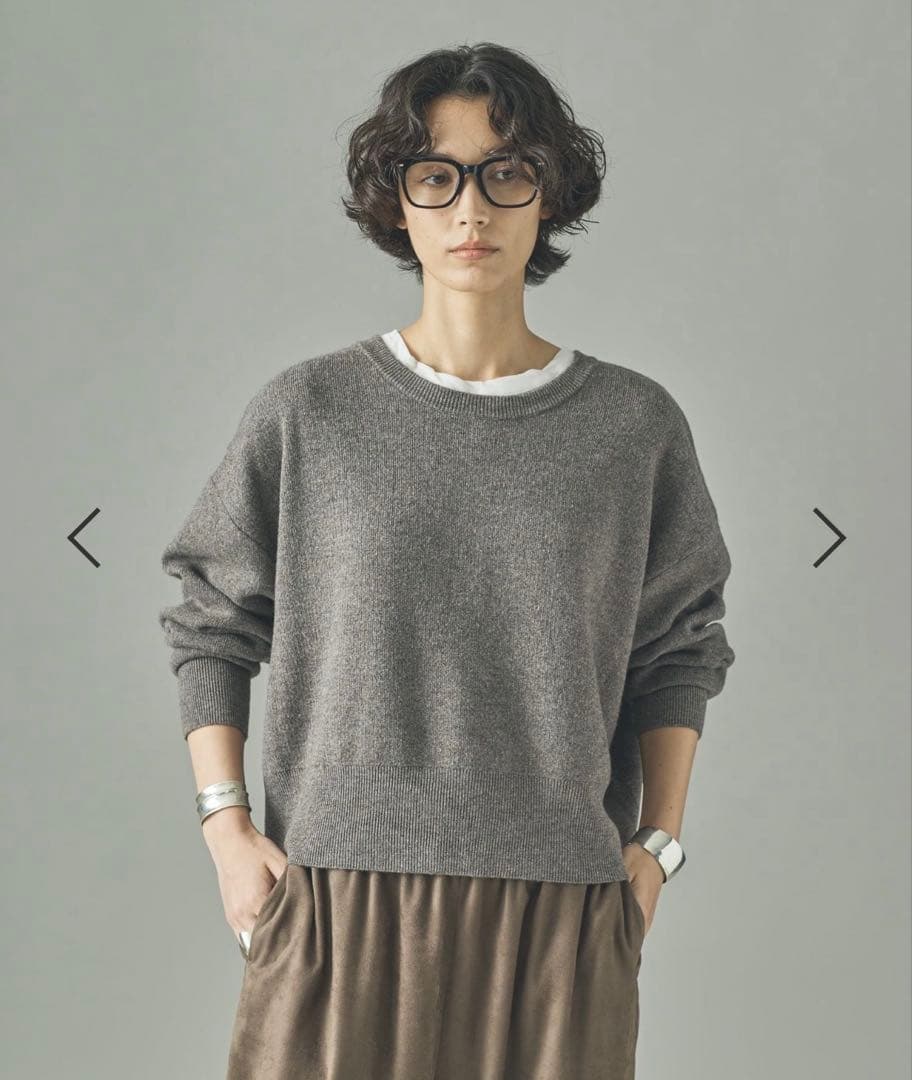 Curensology ウールカシミヤ2WAYプルオーバー