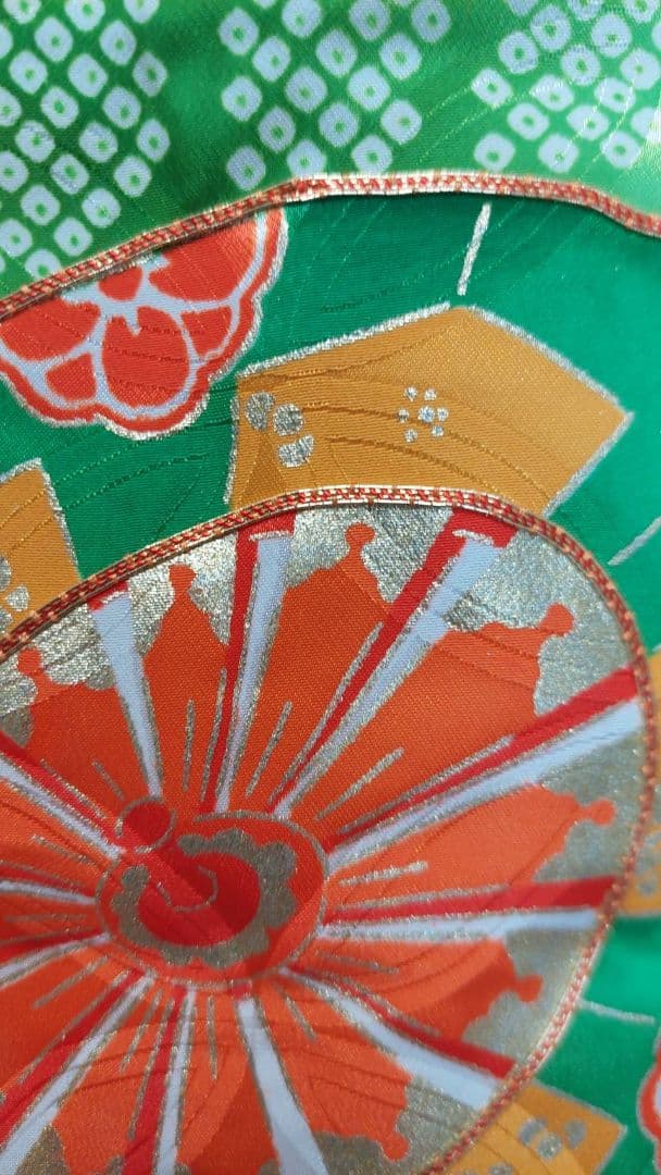 NK5アンティーク子供着物正絹長襦袢付き綺麗美品着丈101センチ裄丈49センチ