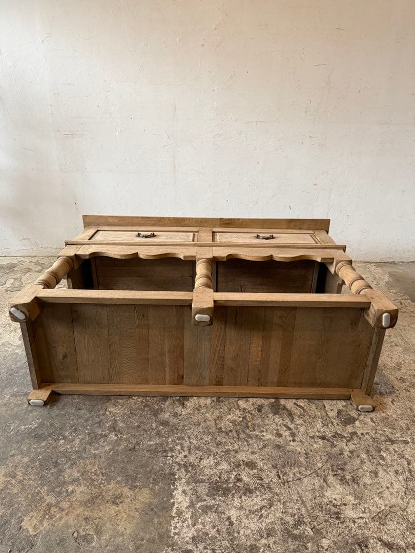 ビンテージ　ドロワー カウンター　コンソール キッチンテーブル　剥離