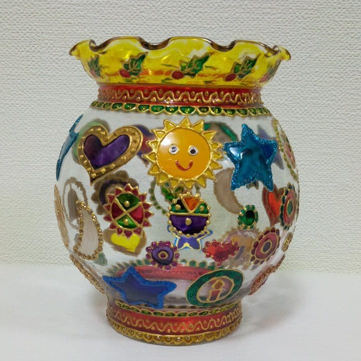 ガラス作家　久野悦子花瓶　ハンドメイド