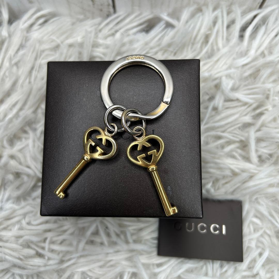 GUCCI インターロッキング ラブリーハート キーリング キーホルダー
