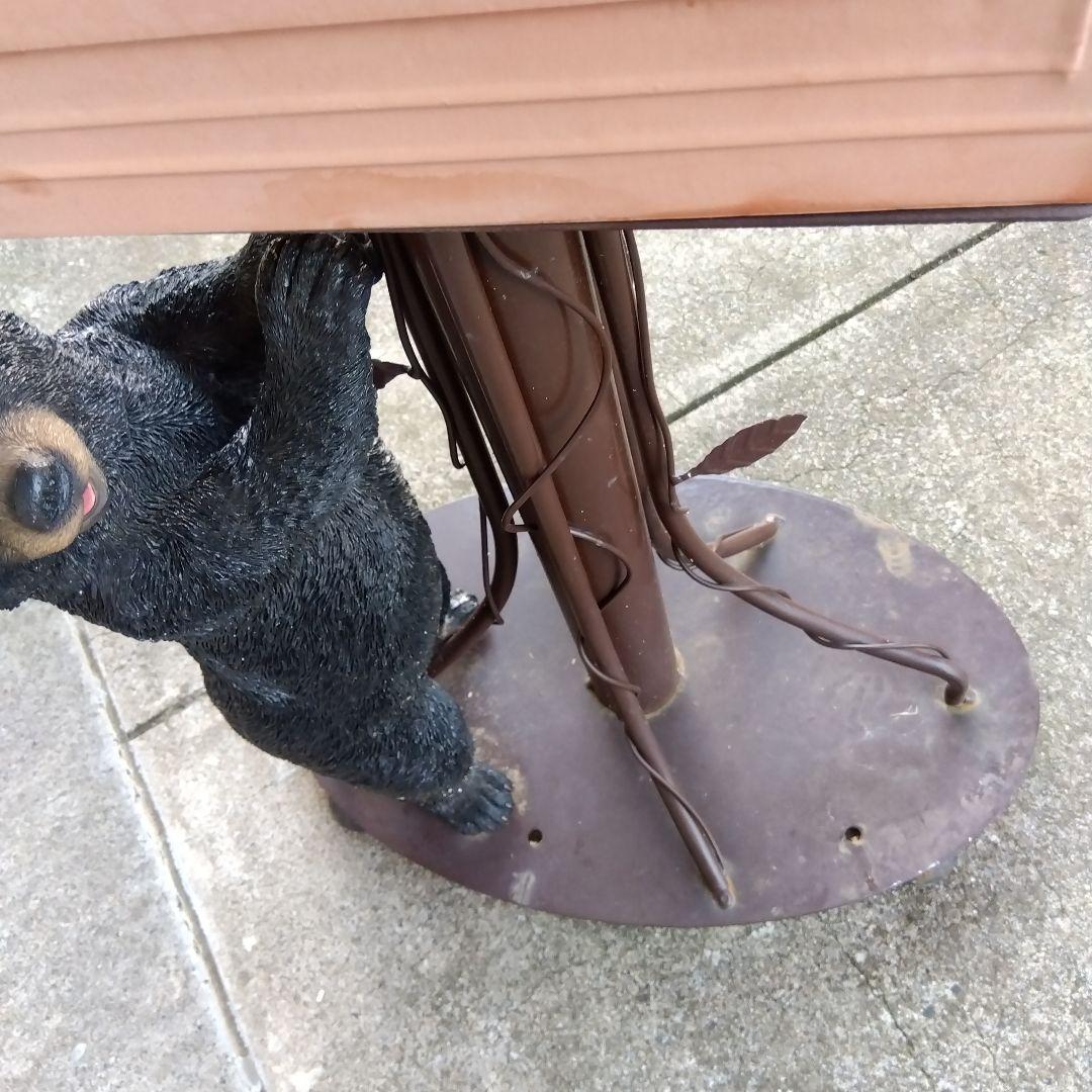 郵便受けポストガーデニング置物熊と鳥鍵つき8800円にお値下げ