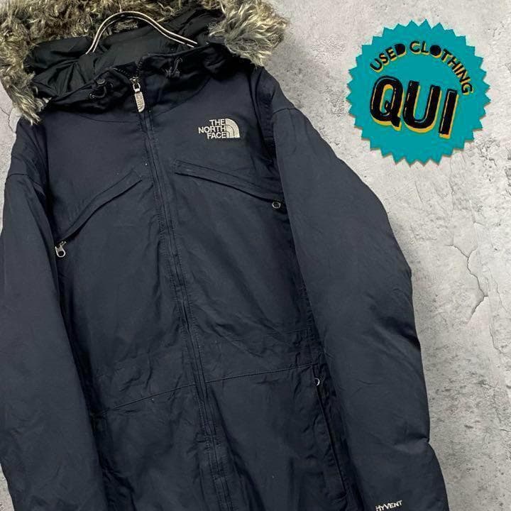 レアUS古着○ノースフェイス ハイベント ダウンコート ブラック レディースL