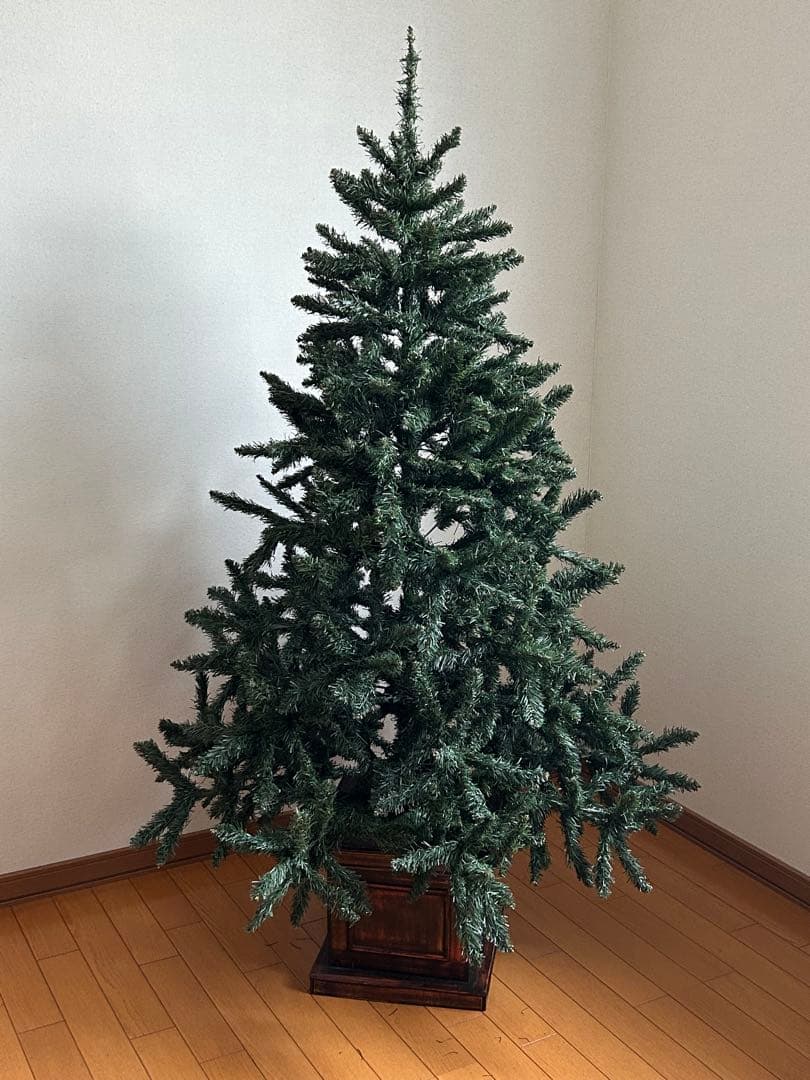 【ヴィンテージ】クリスマスツリー　高さ約150㎝　足元木製ボックス