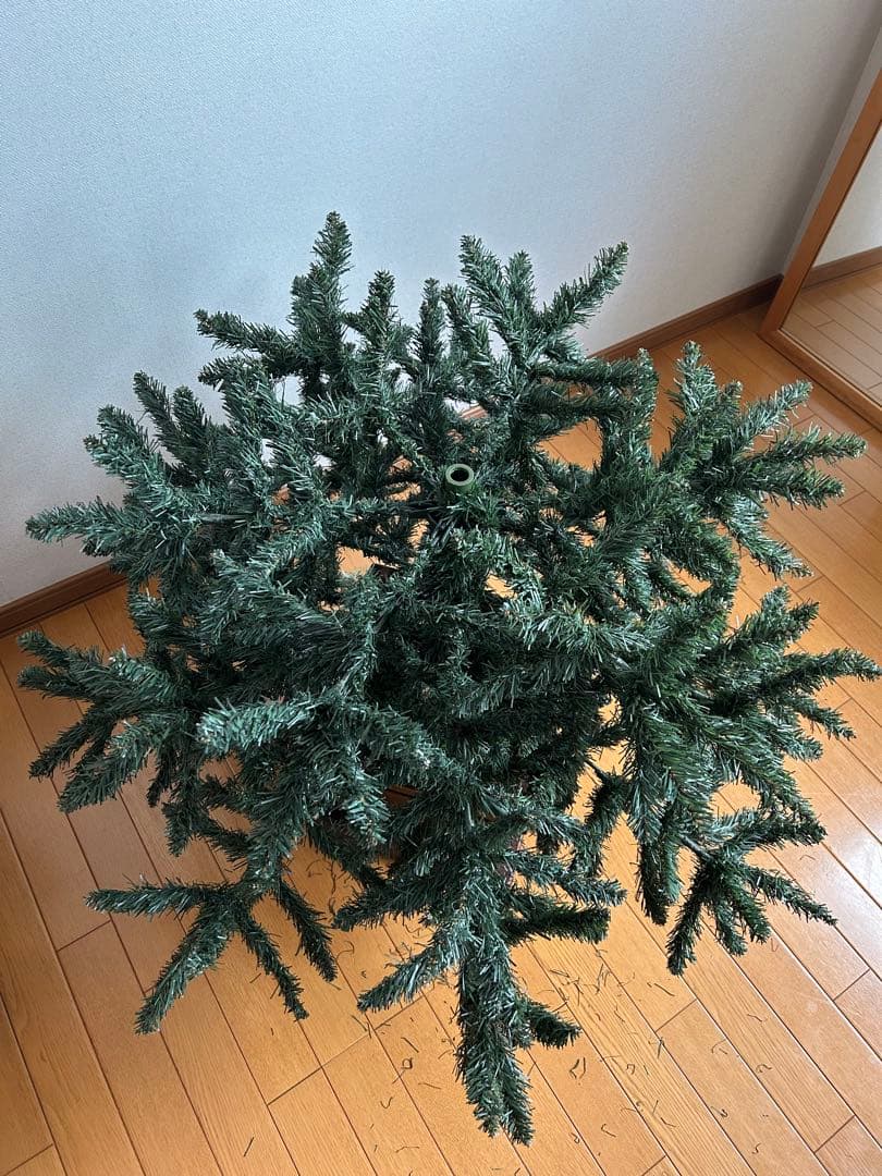 【ヴィンテージ】クリスマスツリー　高さ約150㎝　足元木製ボックス