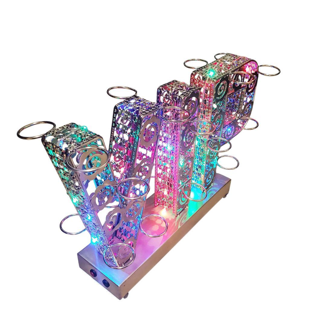 テキーラ観覧車 LEDワインラック VIP電飾スタンド カクテルホルダー 照明