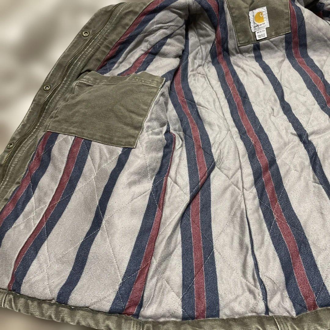ド*君様 メキシコ製 Carhartt ダックジャケット モスグリーン サイズM
