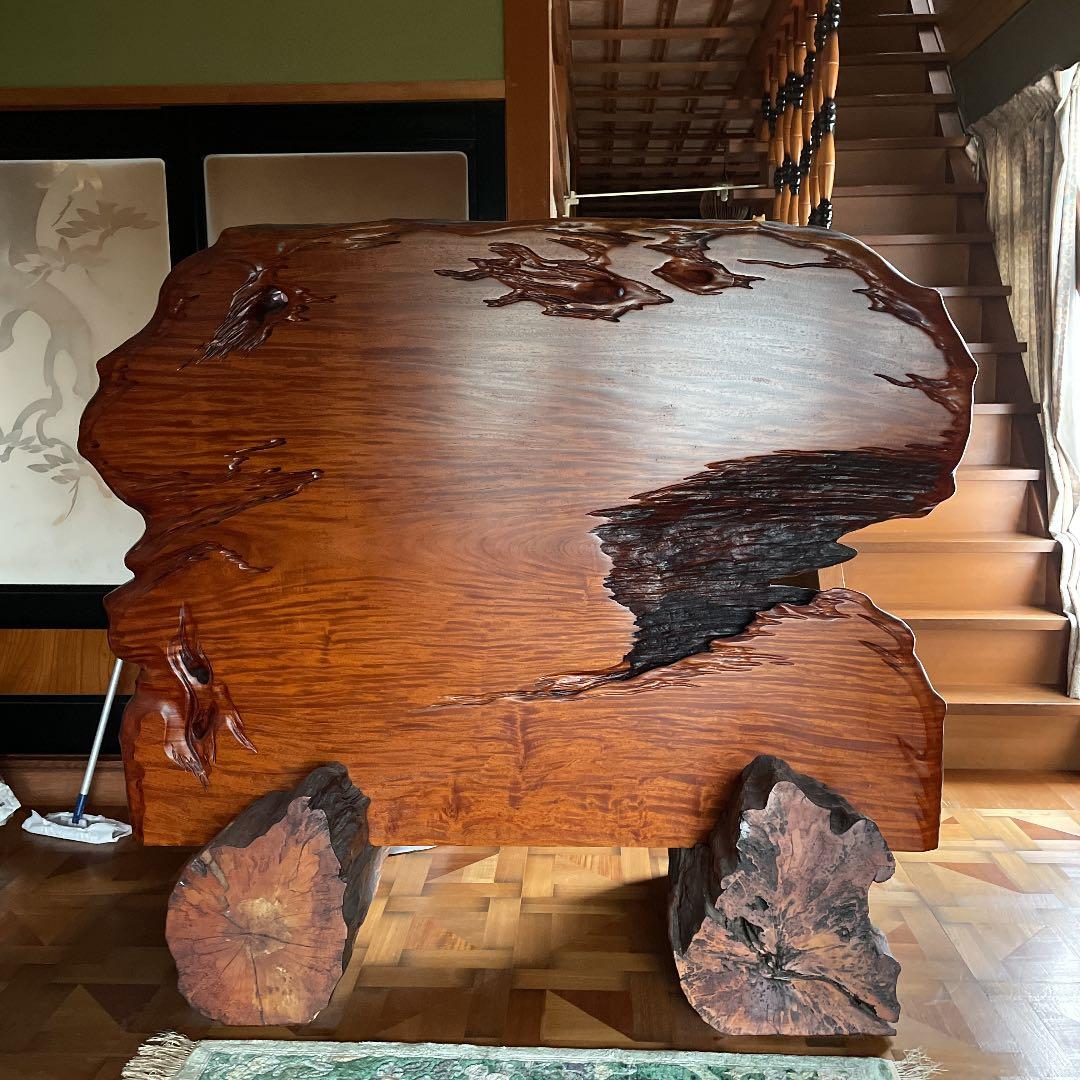 一枚板　置物　飾り　木の衝立