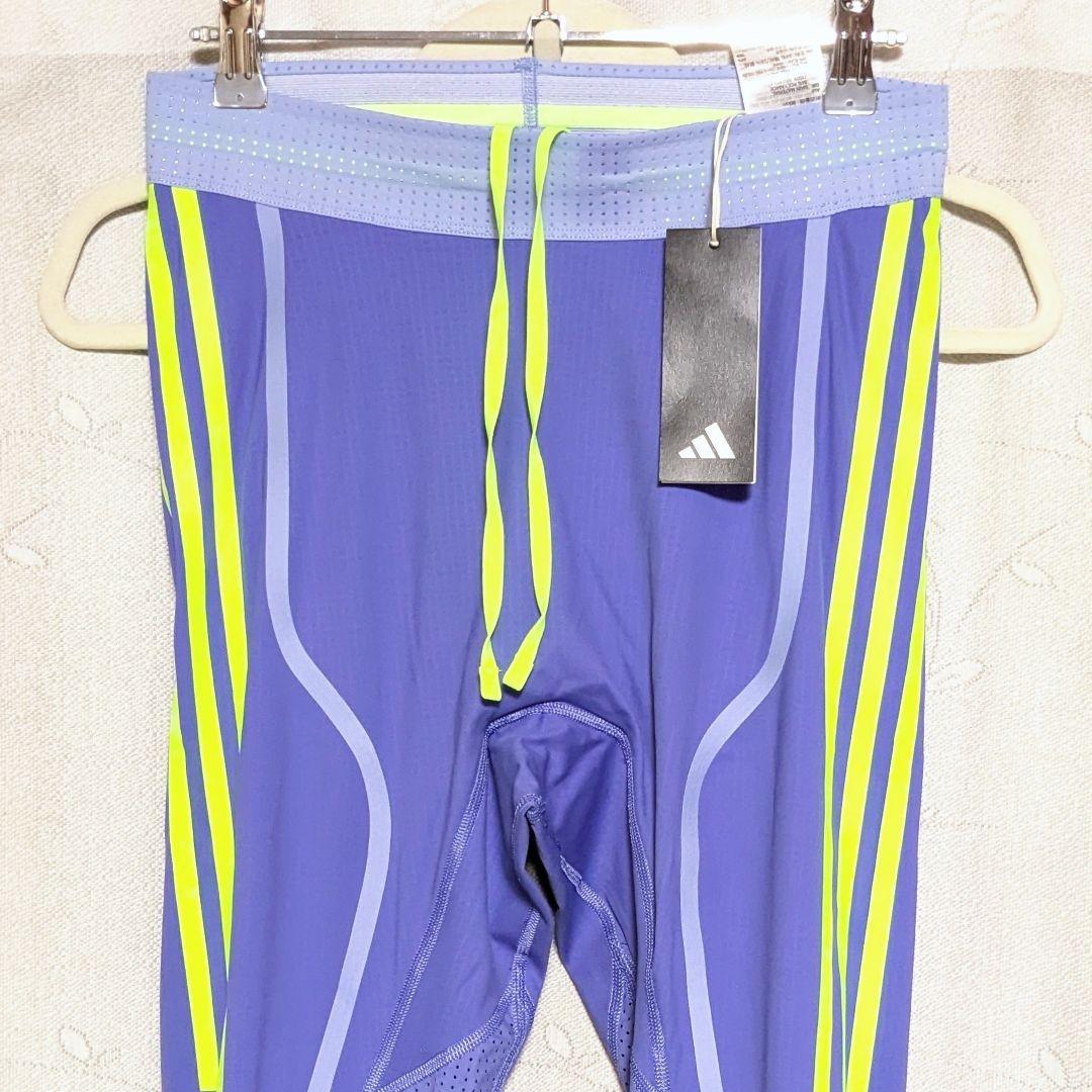 ■新品 adidas ADIZERO Pro Elite ロングタイツ 紫XL■