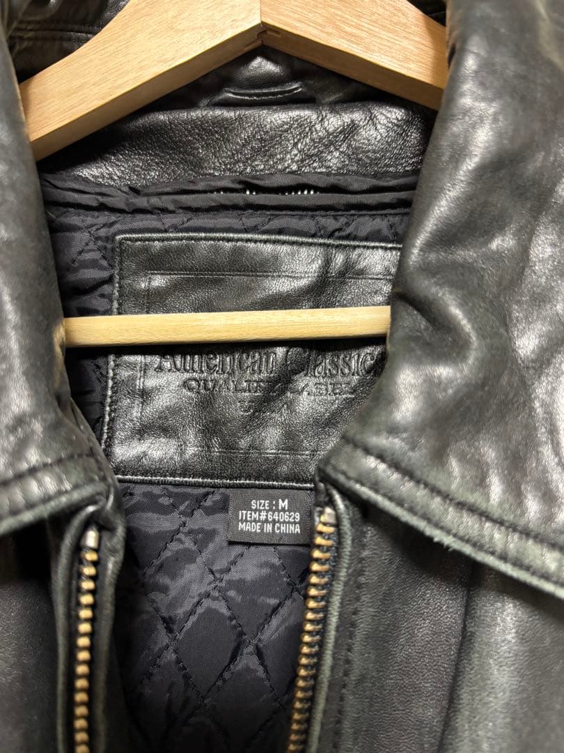 90s 本革　ブラック　レザージャケット　レザーフライトジャケット　L相当