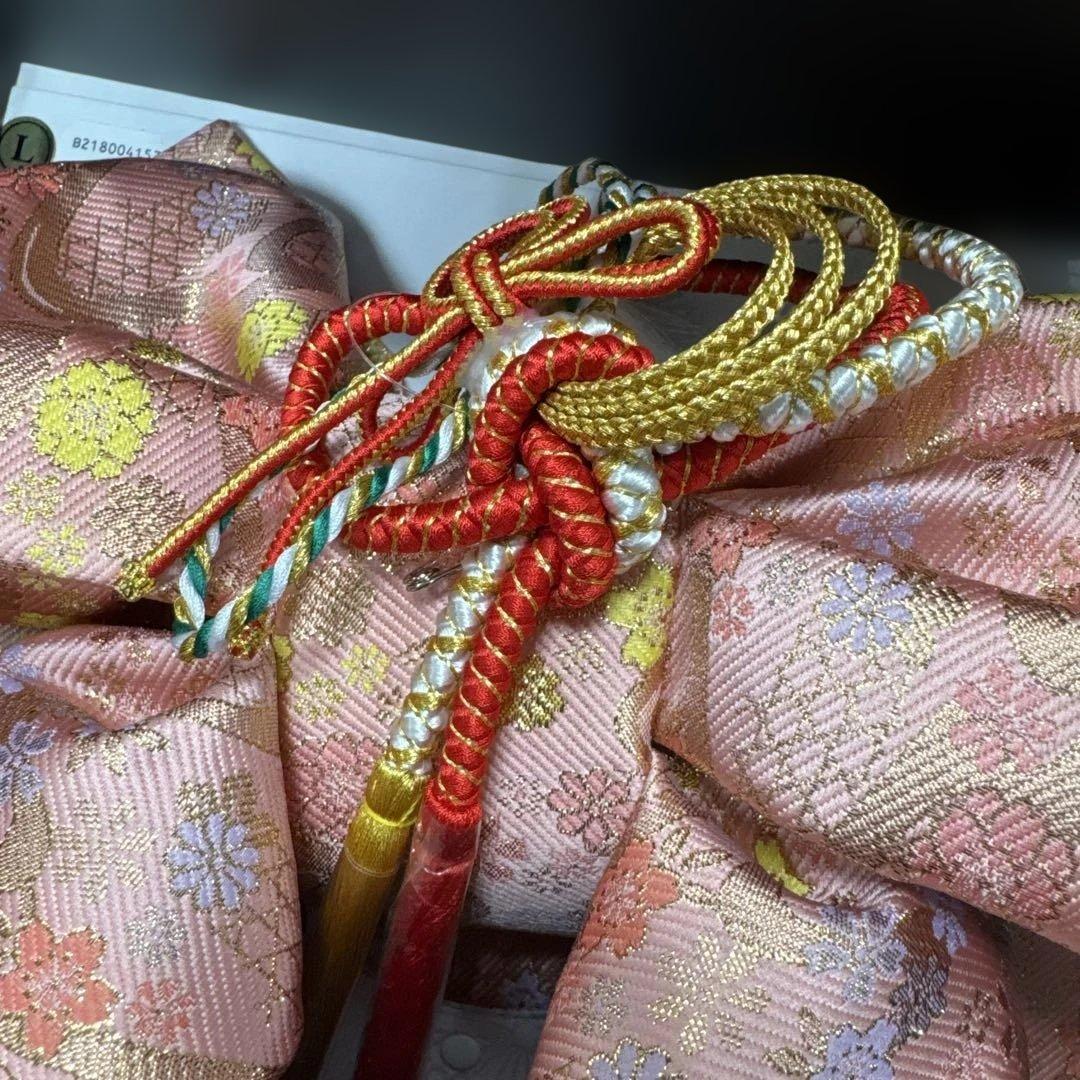 七五三 作り帯 L寸 7歳向け ピンク