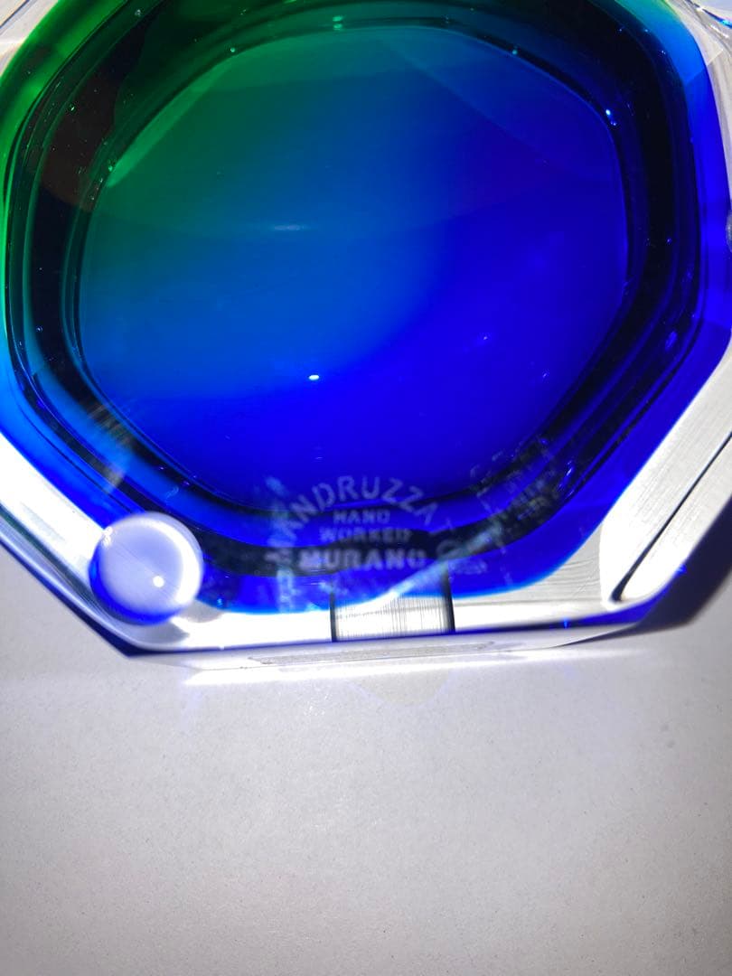 ベネチアングラス　ムラーノガラス 八角形灰皿