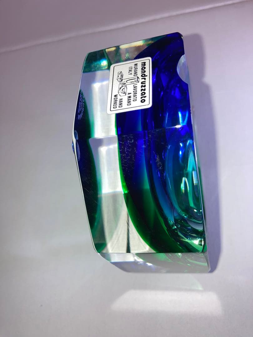 ベネチアングラス　ムラーノガラス 八角形灰皿