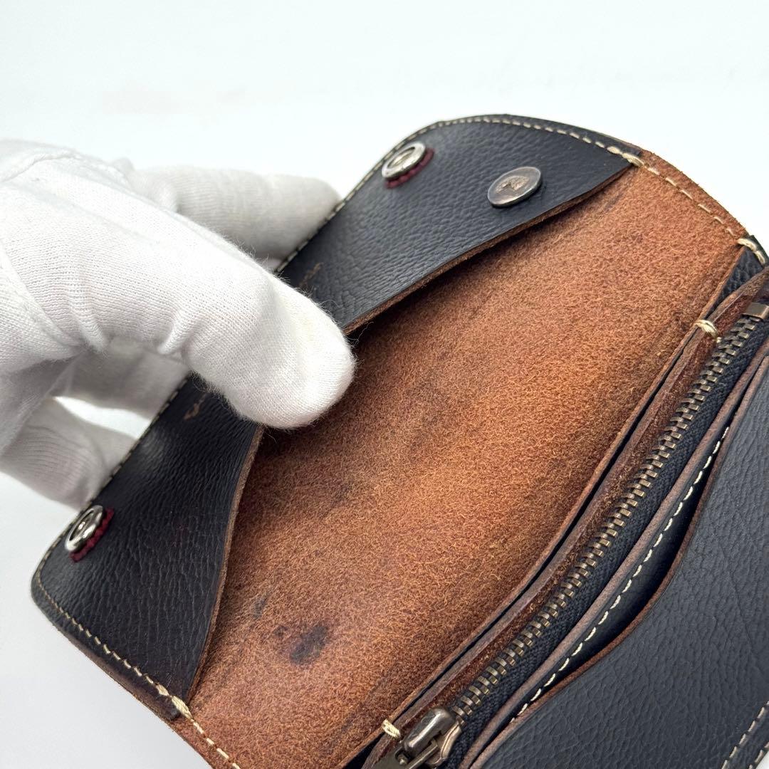 極美品 LARRY SMITH トラッカーズウォレット　ラリースミス コンチョ