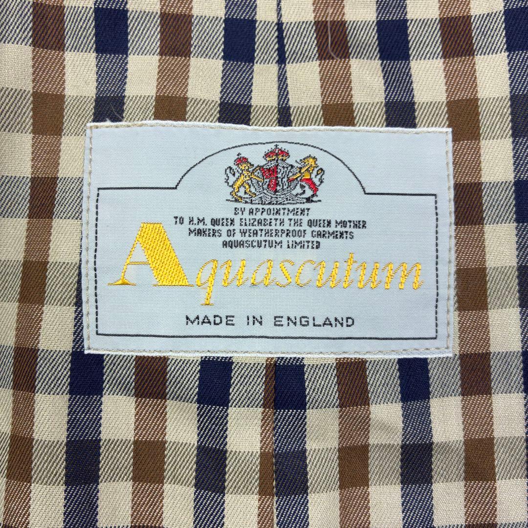 極美品　アクアスキュータム　マキシ丈　ボリューム袖　シングルトレンチコート　M