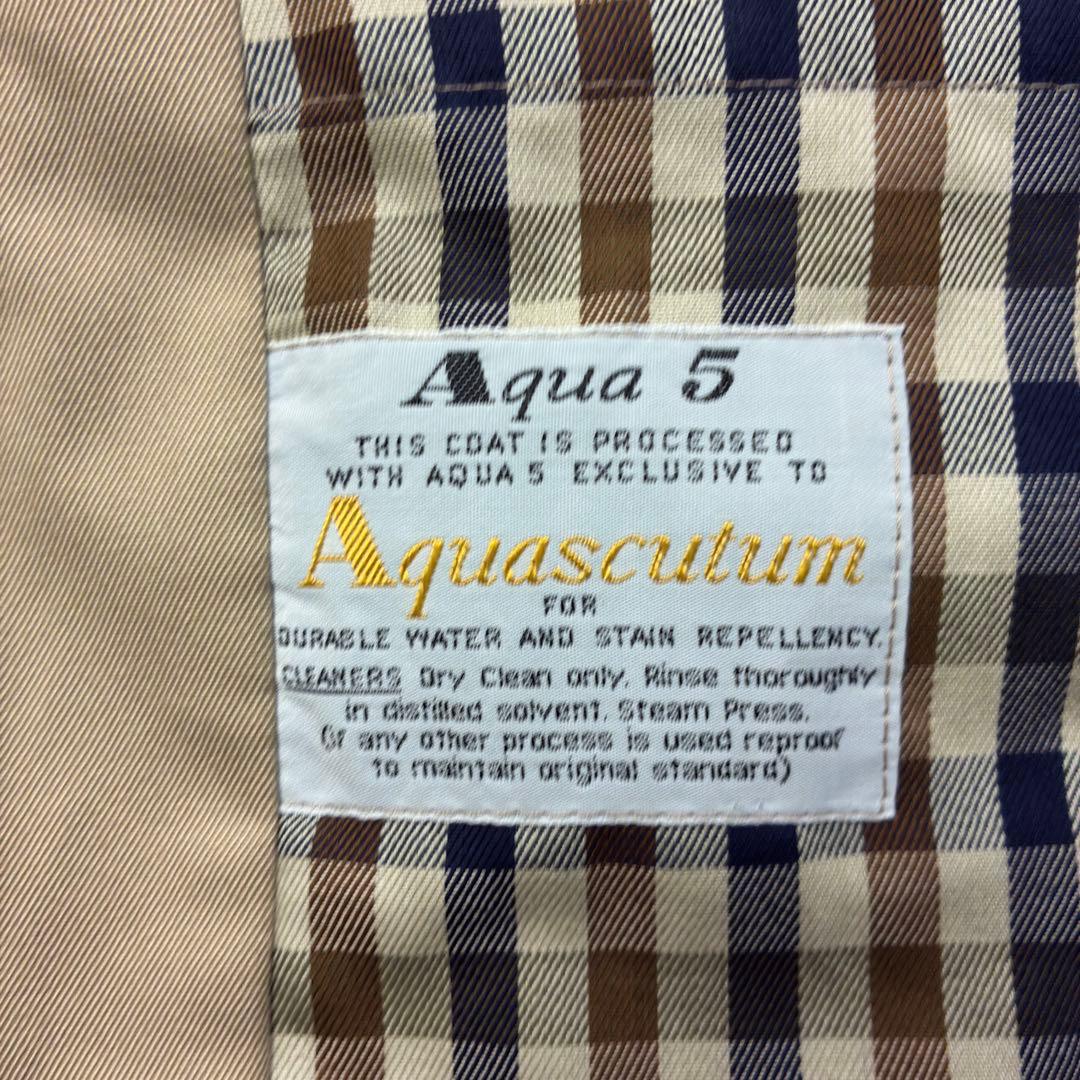 極美品　アクアスキュータム　マキシ丈　ボリューム袖　シングルトレンチコート　M