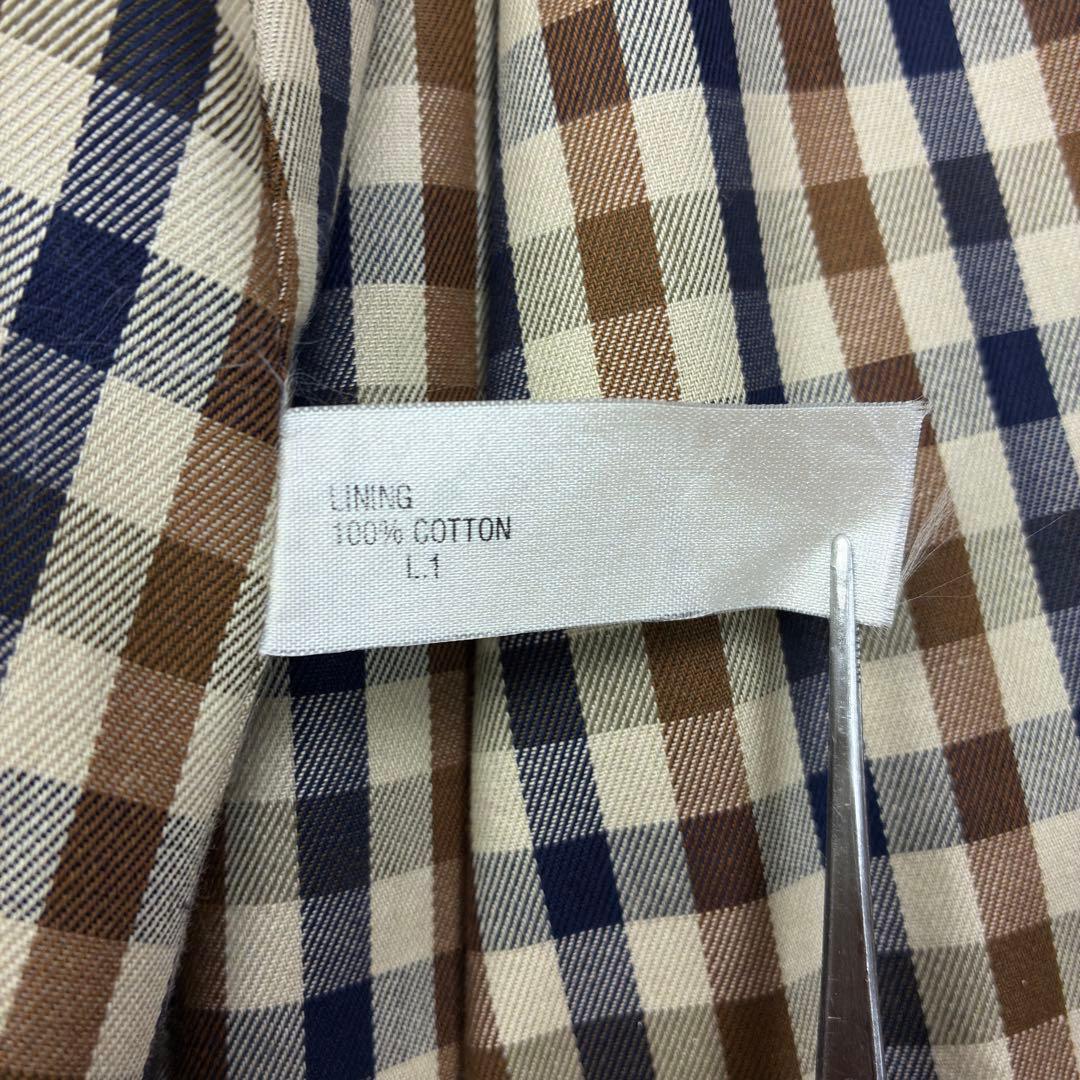 極美品　アクアスキュータム　マキシ丈　ボリューム袖　シングルトレンチコート　M