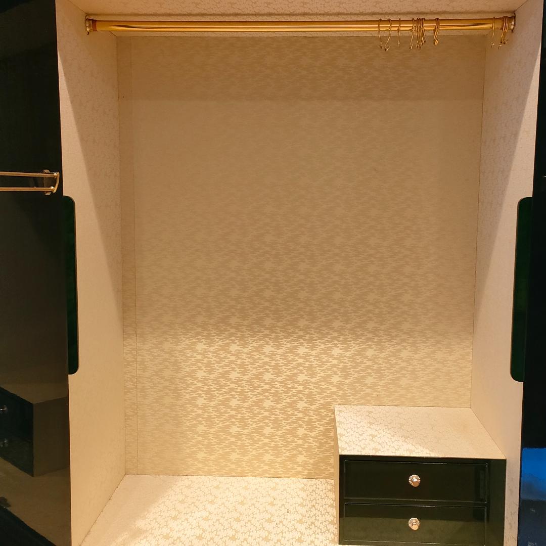 〈希少〉フランスミラー　キャビネット　クローゼット　引出し　鏡付き