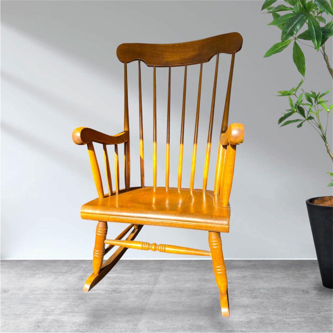 KASHIWA 柏木工飛騨産業 ヴィンテージ木製ロッキングチェア　昭和レトロ
