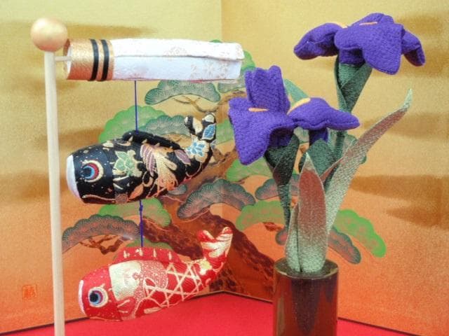 限定特価！！◆新品！巾50cm 卓上極兜飾り 本格五月人形 ちりめん 龍虎堂製◆