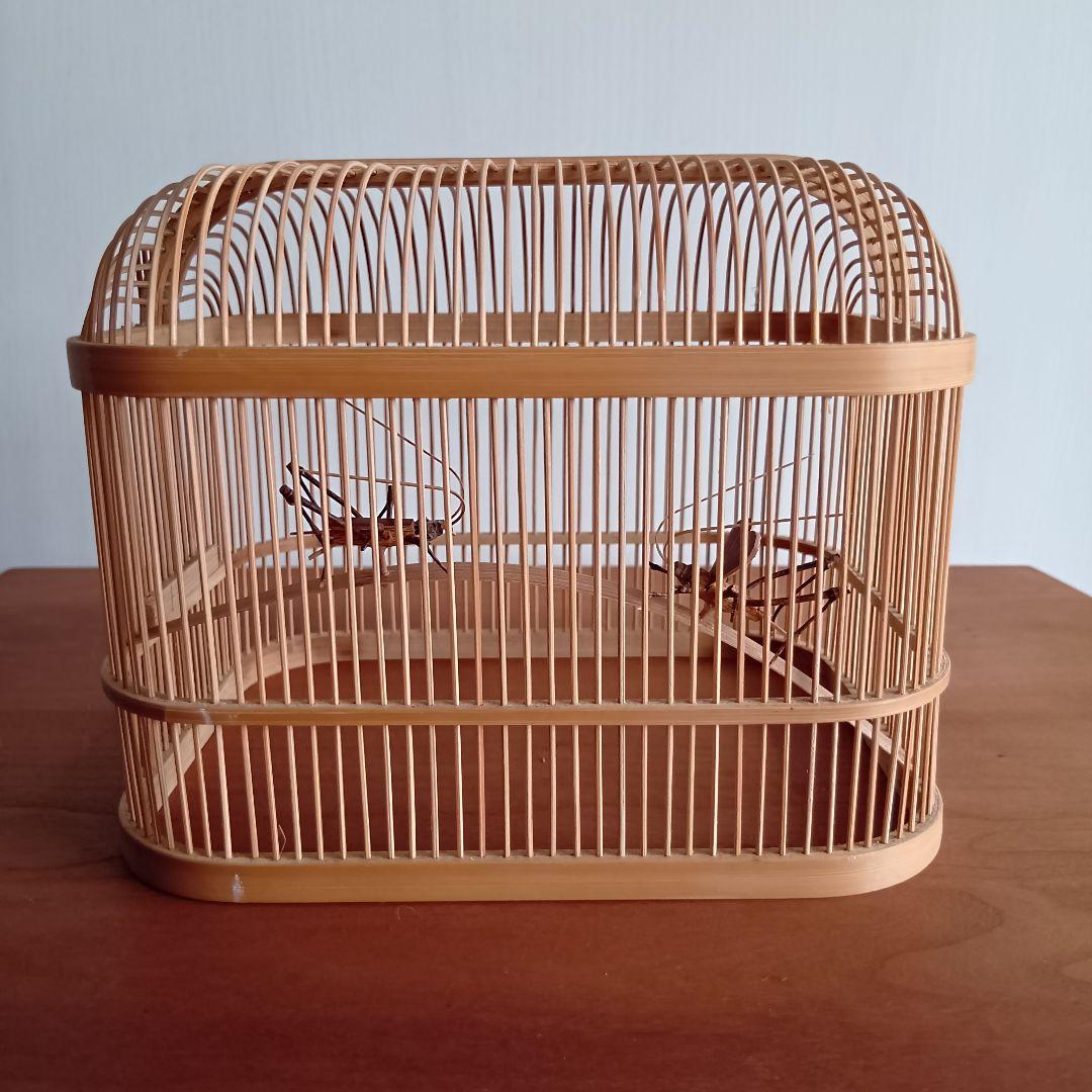 駿河竹千筋細工　竹製　ライト　照明　虫かご　未使用