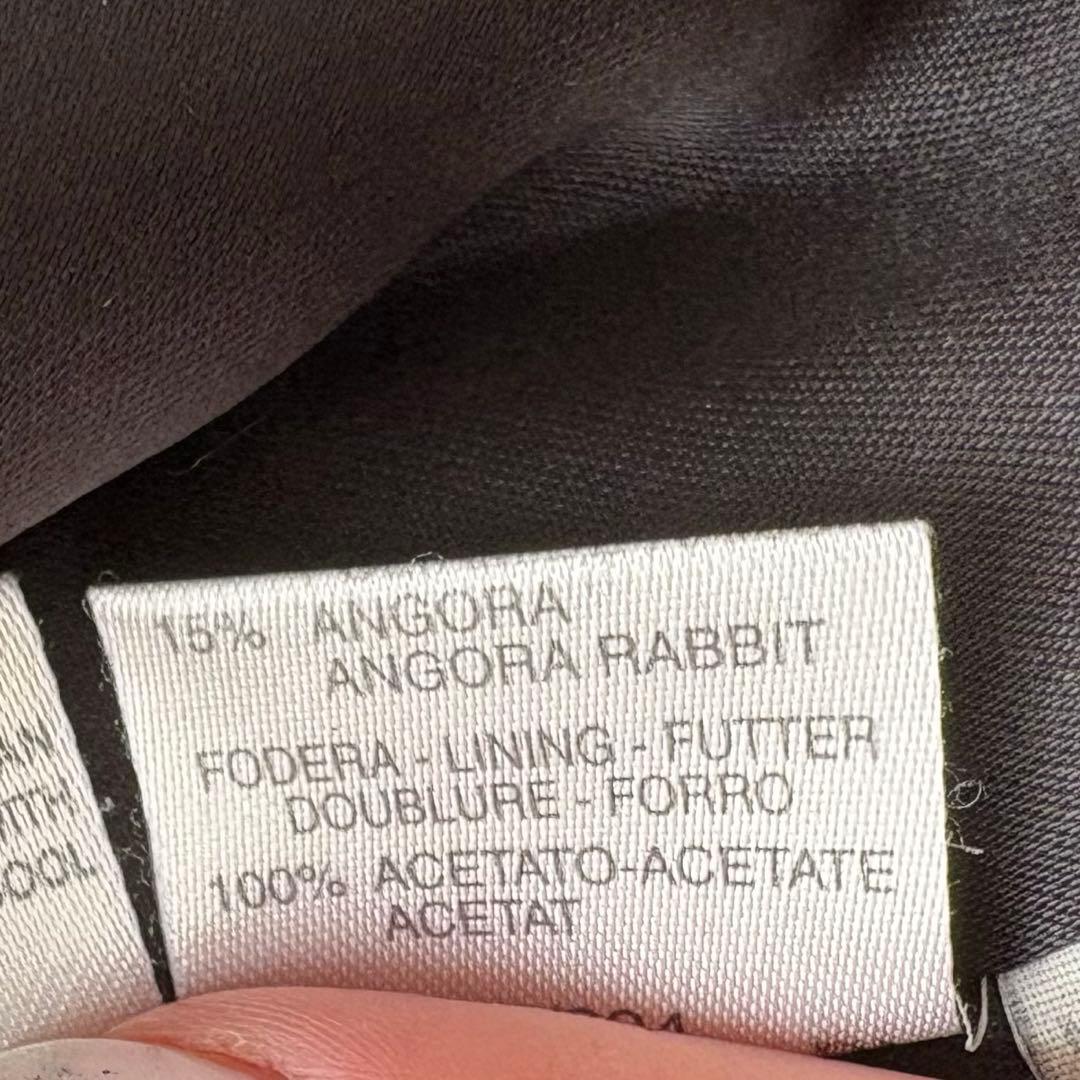 Max&Co 大きいサイズ　アンゴラ混スタンドカラーロングコート　42 ブラック